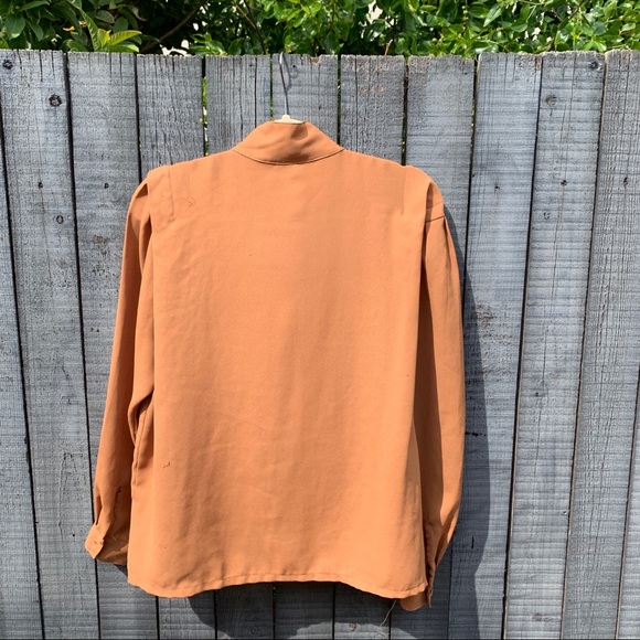 Vintage Mustard Blouse Sz Large - Picture 2 of 8